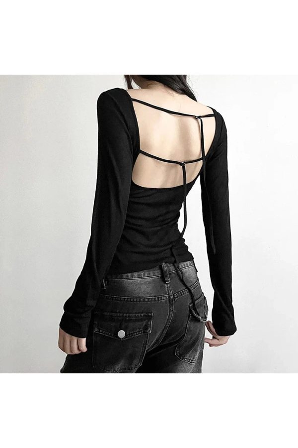 Black Off-Shoulder Ribbed Y2K Top for Trendy Summer Outfits