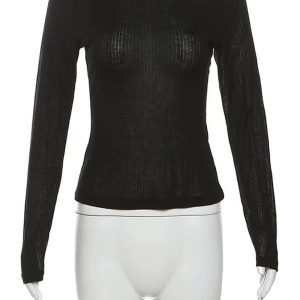 Black Off-Shoulder Ribbed Y2K Top for Trendy Summer Outfits