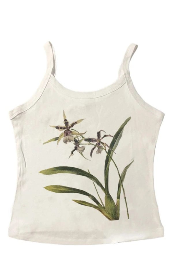 Botanical Bloom Y2K Tank Top: Retro Summer Vibes & Grunge Style