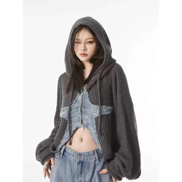 Celestial Shadow Y2K Grunge Hoodie - Retro 90s Fashion Essential