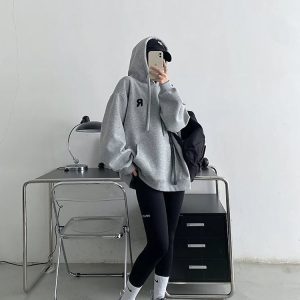 Chic Minimalist Pastel Hoodie - Y2K Summer Essential for Trendy Outfits