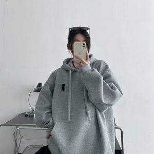 Chic Minimalist Pastel Hoodie - Y2K Summer Essential for Trendy Outfits