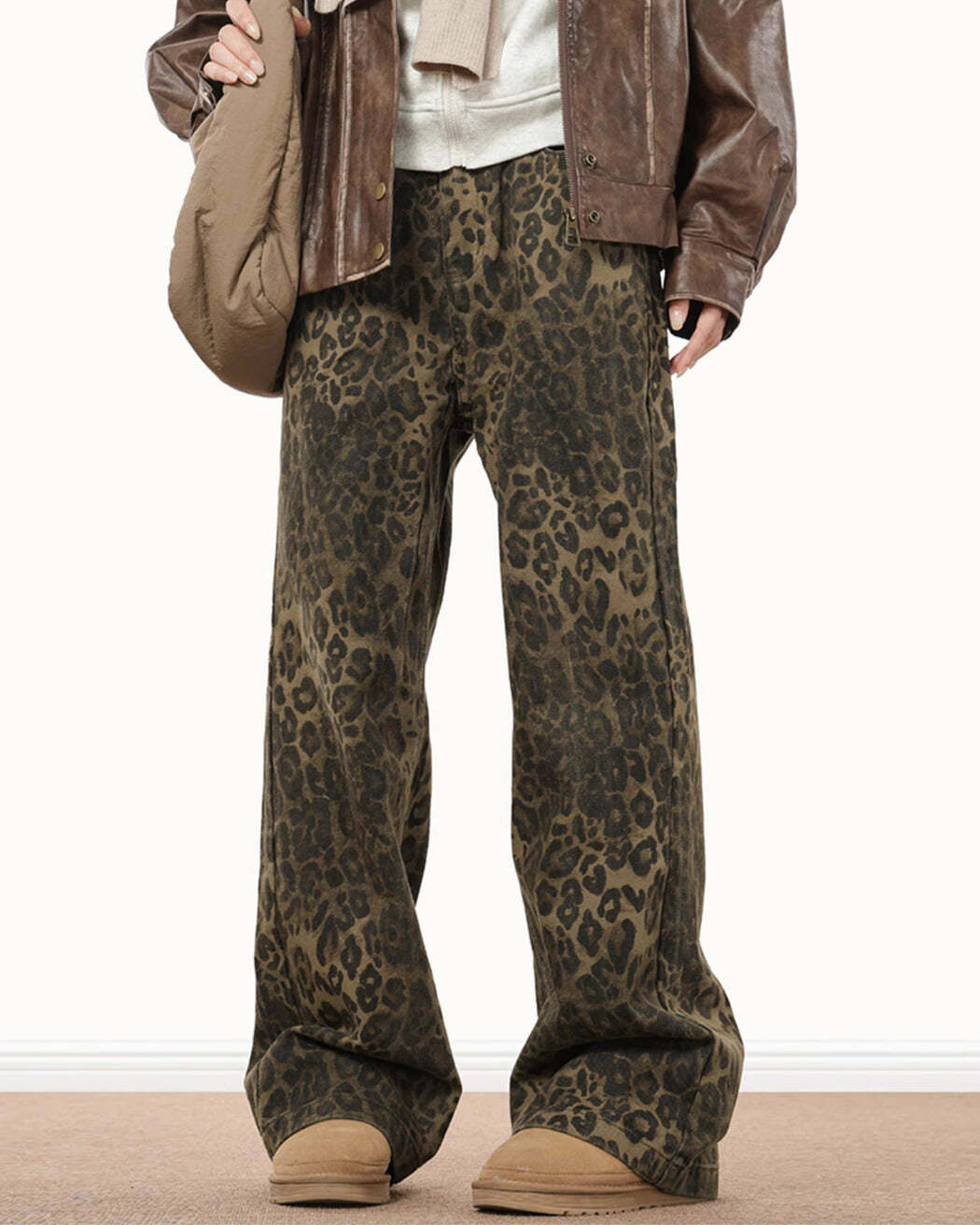 Fierce Y2K Leopard Print Jeans for Bold Summer Outfits and Grunge Vibes