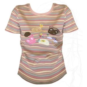 Pastel Striped Y2K Top for Summer: Retro 90s Fashion Essential