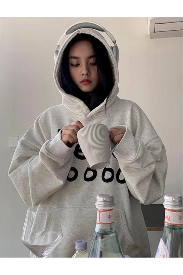 Playful Y2K Oversized Hoodie for Trendy Summer Outfits