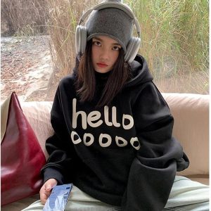 Playful Y2K Oversized Hoodie for Trendy Summer Outfits