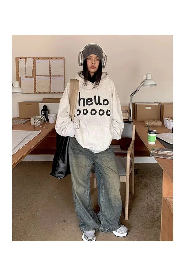 Playful Y2K Oversized Hoodie for Trendy Summer Outfits