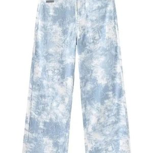 Sky Wash Y2K Wide-Leg Jeans: Retro 90s Grunge Summer Outfit Essential