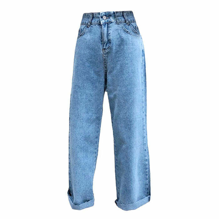 Trendy Y2K Crop Jeans for Summer: Retro 90s Fashion Essential