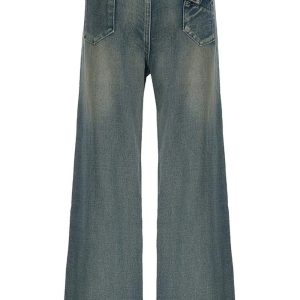 Vintage Washed Baggy Jeans - Y2K Grunge Style for Effortless Summer Vibes