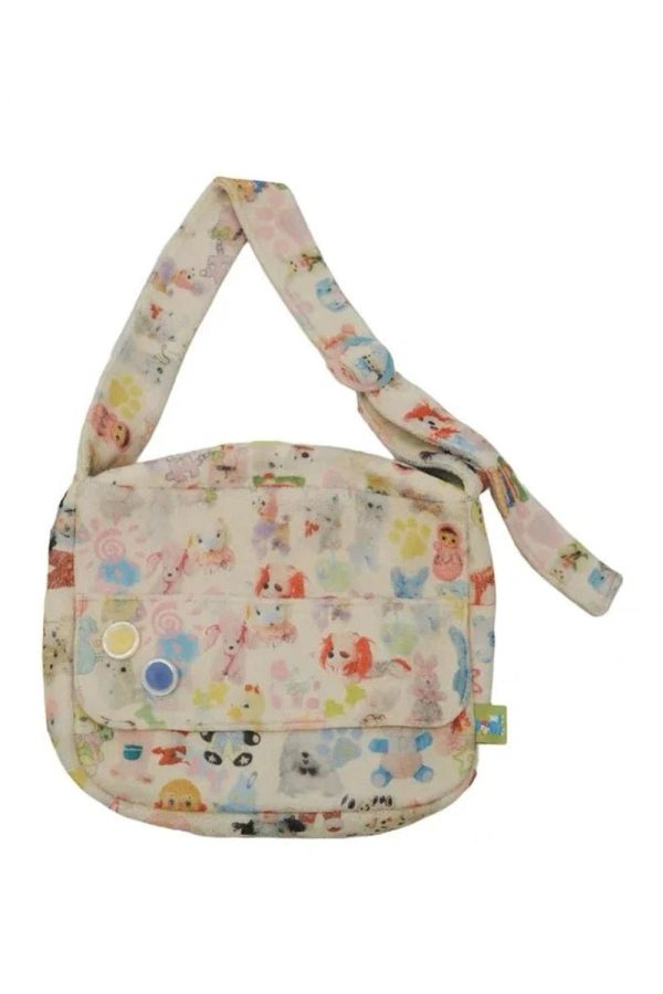 Whimsical Wonderland Y2K Plush Bag for Retro Summer Outfits