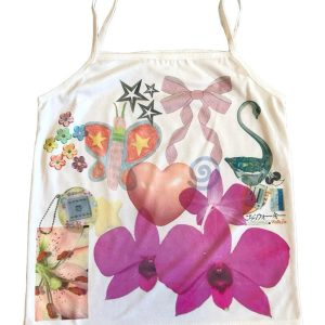 Whimsical Wonderland Y2K Top: Retro 90s Fashion for Summer Vibes