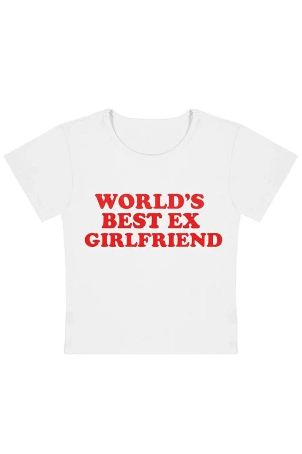 World's Best Ex Girlfriend Y2K Slogan Tank Top for Retro Summer Vibes