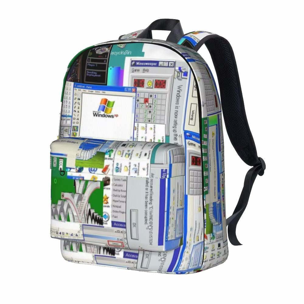 Y2K Aesthetic Windows XP Backpack for Retro Style and 90s Vibes