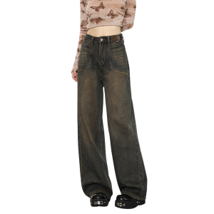 Y2K Brown Jeans: Retro 90s Grunge Outfit Essential for Summer Style