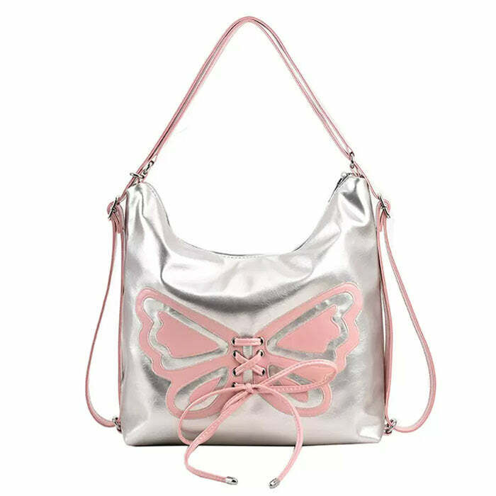 Y2K Butterfly Aesthetic Handbag for Retro Summer Outfits and Parties