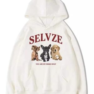 Y2K Cute Puppy Graphic Hoodie - Retro 90s Style for Summer Vibes