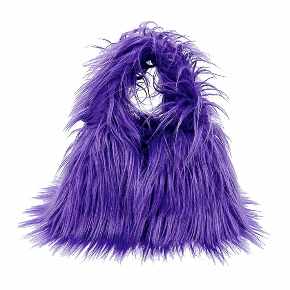 Y2K Fashion Fuzzy Mini Bag - Trendy Y2K Summer Accessory for Outfits