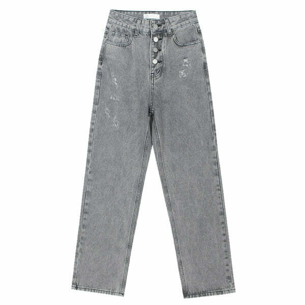 Y2K Grey Baggy Jeans: Retro 90s Grunge Outfit Essential for Summer Style