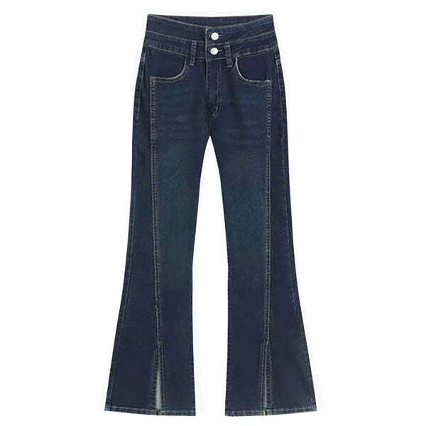 Y2K Grunge Aesthetic Flare Jeans for Retro Summer Outfits