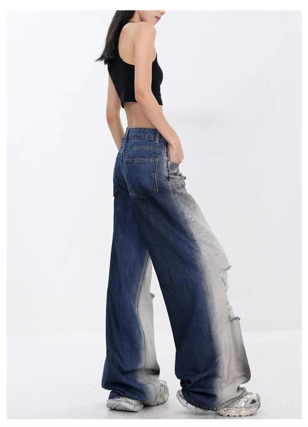 Y2K Grunge Distressed Jeans for Retro Summer Outfits and 90s Vibes