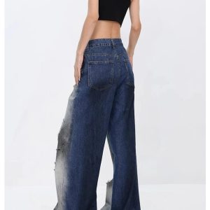 Y2K Grunge Distressed Jeans for Retro Summer Outfits and 90s Vibes