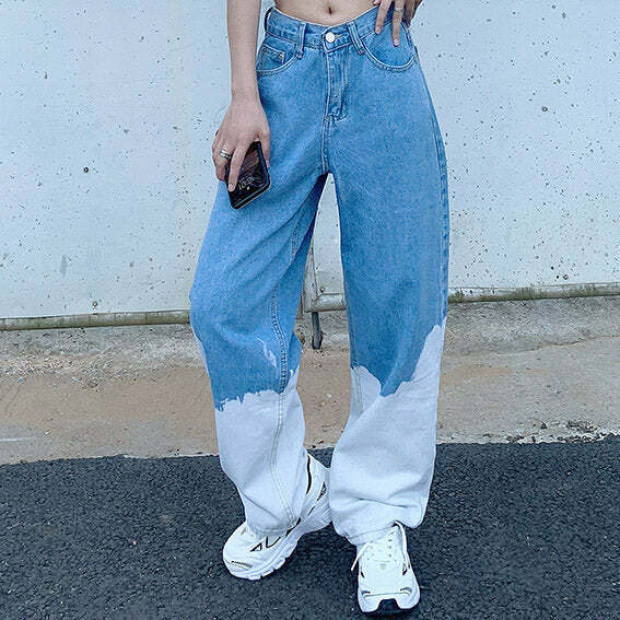 Y2K Grunge Fade Away Jeans: Retro 90s Style for Effortless Summer Vibes