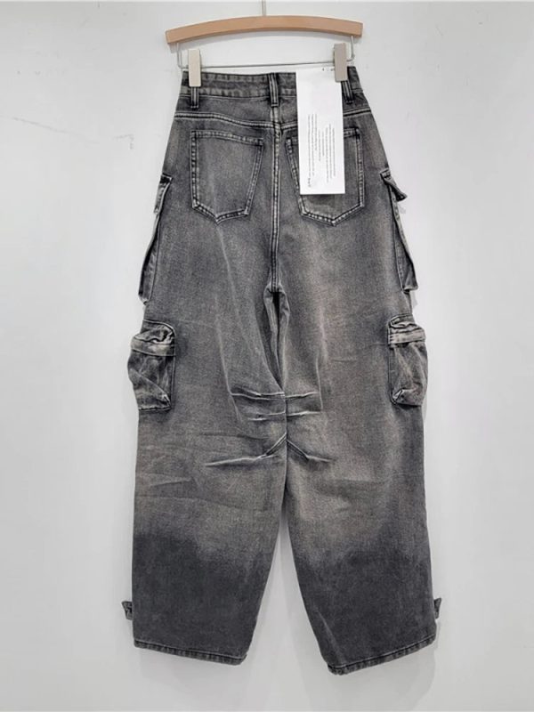 Y2K Grunge Graffiti Riot Cargo Jeans for Retro Summer Outfits