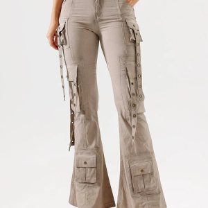 Y2K Grunge Hybrid Harness Split Jeans for Trendy Summer Outfits