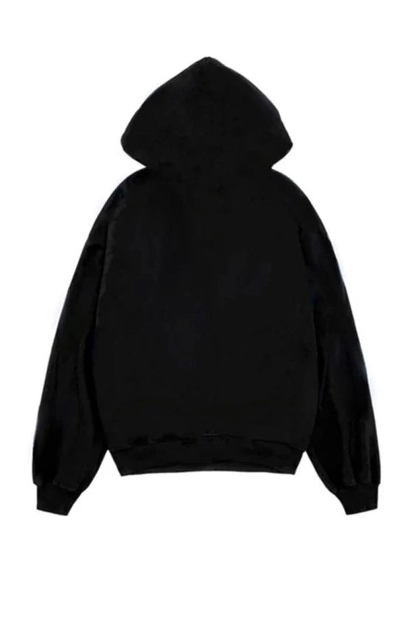 Y2K Grunge Noir Graphic Hoodie - Retro 90s Style for Trendy Outfits