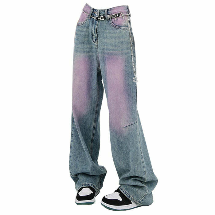 Y2K Grunge Skater Girl Baggy Jeans for Retro Summer Outfits