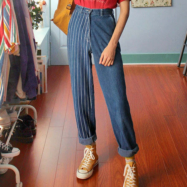 Y2K Grunge Wide Leg Jeans for Retro Summer Outfits and Parties