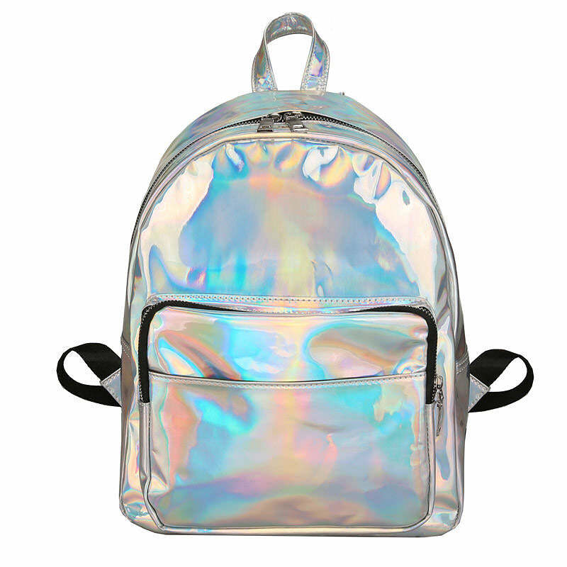 Y2K Holo Mini Backpack: Retro Style for Summer Outfits & Parties