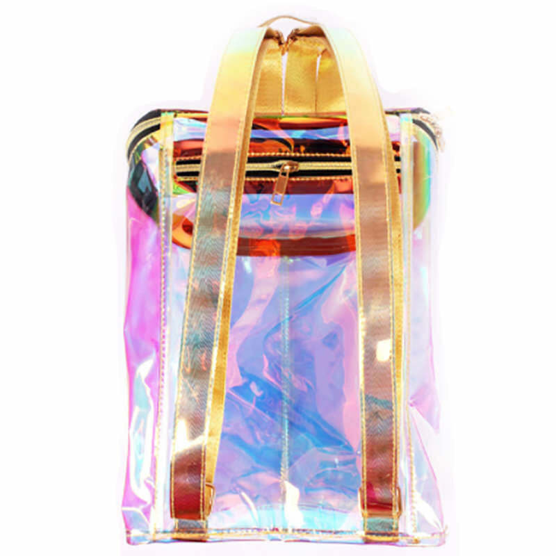 Y2K Hologram Backpack - Retro 90s Style for Summer Outfits & Parties