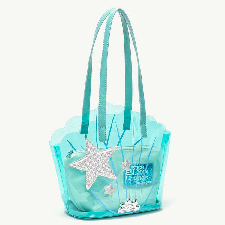 Y2K Mermaidcore Shell Transparent Bag for Summer Beach Outfits