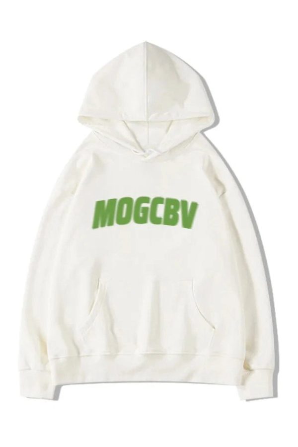 Y2K Minimalist Block Letter Hoodie for Retro Summer Vibes