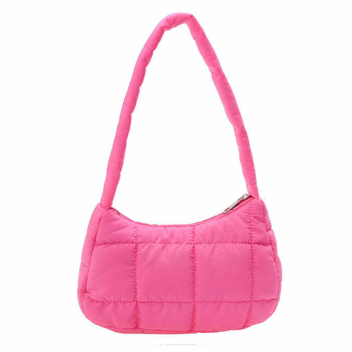 Y2K Puffer Baguette Bag: Trendy Y2K Fashion for Summer Outfits