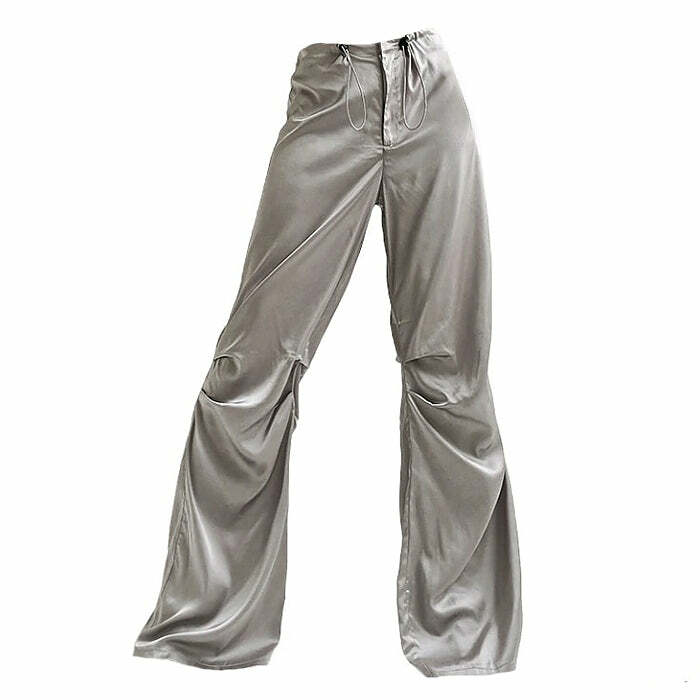 Y2K Satin Wide-Leg Pants for Effortless Summer Style and Retro Vibes