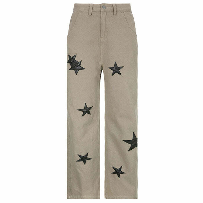 Y2K Skater Girl Star Jeans: Retro 90s Grunge Outfit Essential