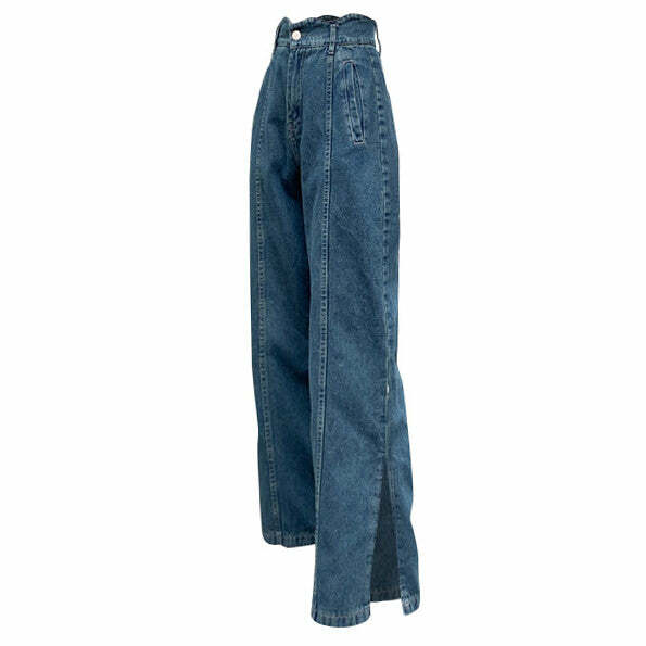 Y2K Slit Jeans: Trendy Grunge Style for Summer Outfits and Parties