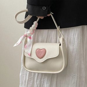 Y2K Sweetheart Charm Shoulder Bag - Retro 90s Fashion Accessory