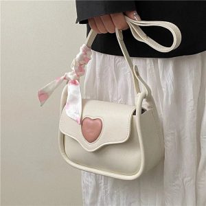 Y2K Sweetheart Charm Shoulder Bag - Retro 90s Fashion Accessory