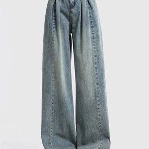 Y2K Ultra Wide-Leg Baggy Jeans: Retro 90s Grunge Summer Outfit Essential