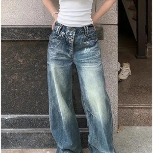 Y2K Vintage Fade Wide-Leg Jeans for Retro Summer Outfits and Grunge Style