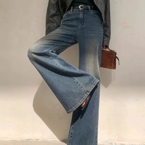 Y2K Vintage Horizon Flare Jeans for Retro Summer Outfits and Grunge Style