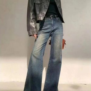 Y2K Vintage Horizon Flare Jeans for Retro Summer Outfits and Grunge Style