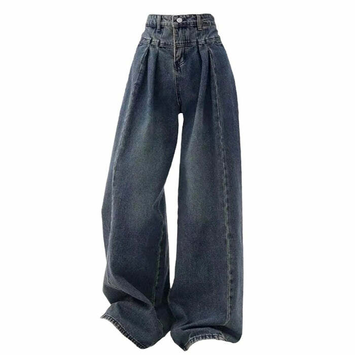 Y2K Vintage Wide Leg Jeans for Retro Summer Outfits and Grunge Style