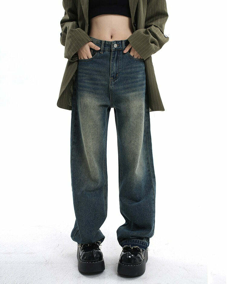 Y2K Wide Leg Jeans: Retro 90s Grunge Style for Effortless Summer Vibes